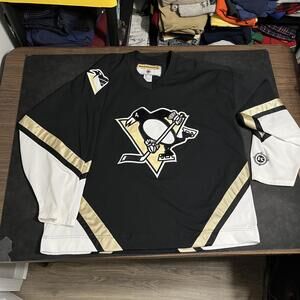Vintage Pittsburgh Penguins Jersey Mens 2XL Black NHL Hockey Koho Adult 2000s